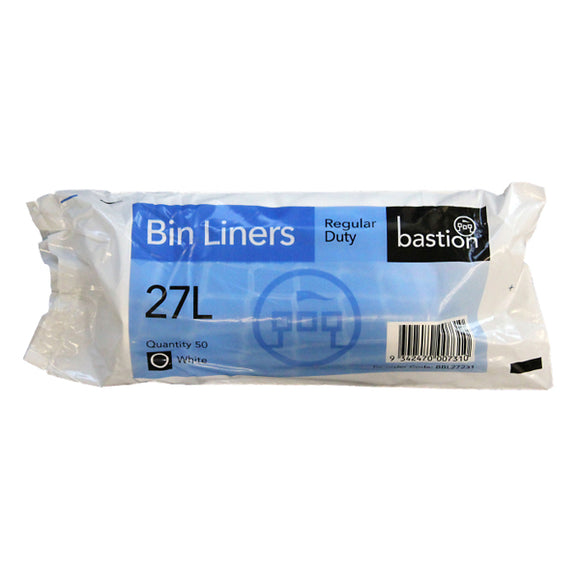 Bastion Bin Liner 27L Black - 50pk