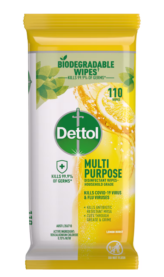 Dettol Antibacterial Surface Cleaning Wipes - 110 Pack