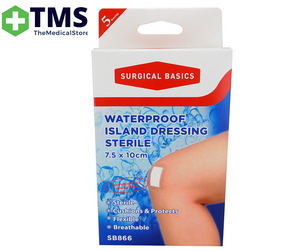 Surgical Basics Clear Adhesive Waterproof Dressing 7.5 X 10cm - Pack 5